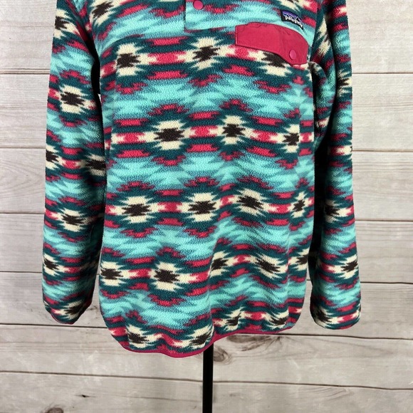 Patagonia Synchilla Aztec Tribal Fleece Snap T Pullover - Picture 3 of 14